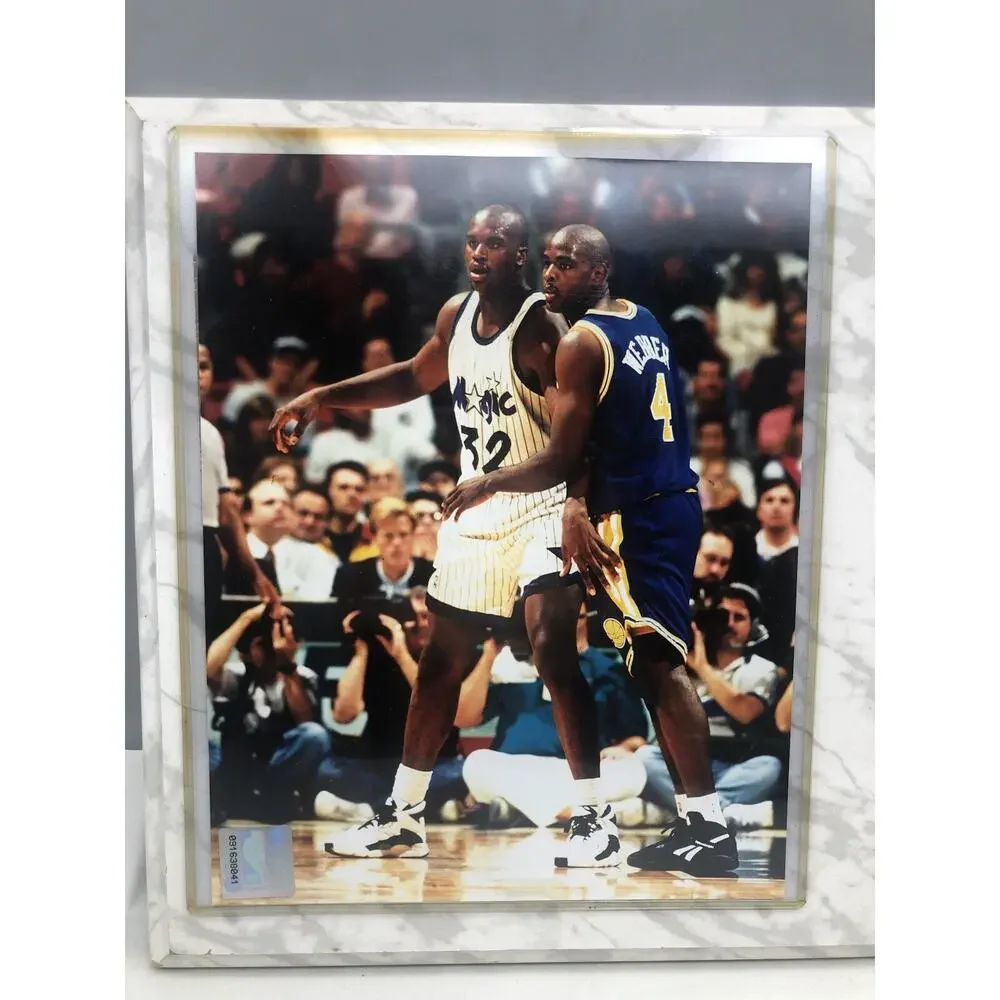 SHAQUILLE O'NEAL Licensed Collector’s Photo NBA Basketball Plaque USED *READ...